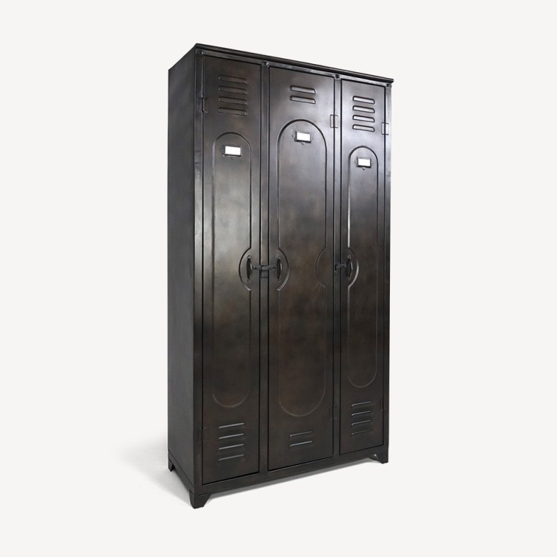 Armoire industrielle 3 portes en métal