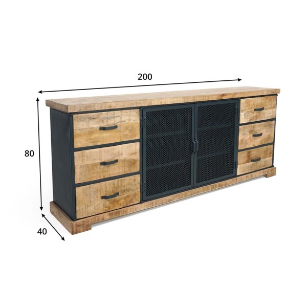 Buffet industriel 200 cm - Cambridge