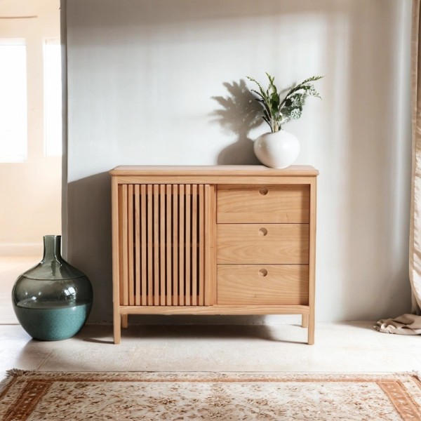 Buffet en bois naturel 100 cm - Rohini