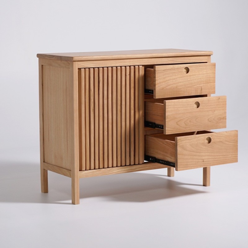 Buffet en bois naturel 100 cm - Rohini