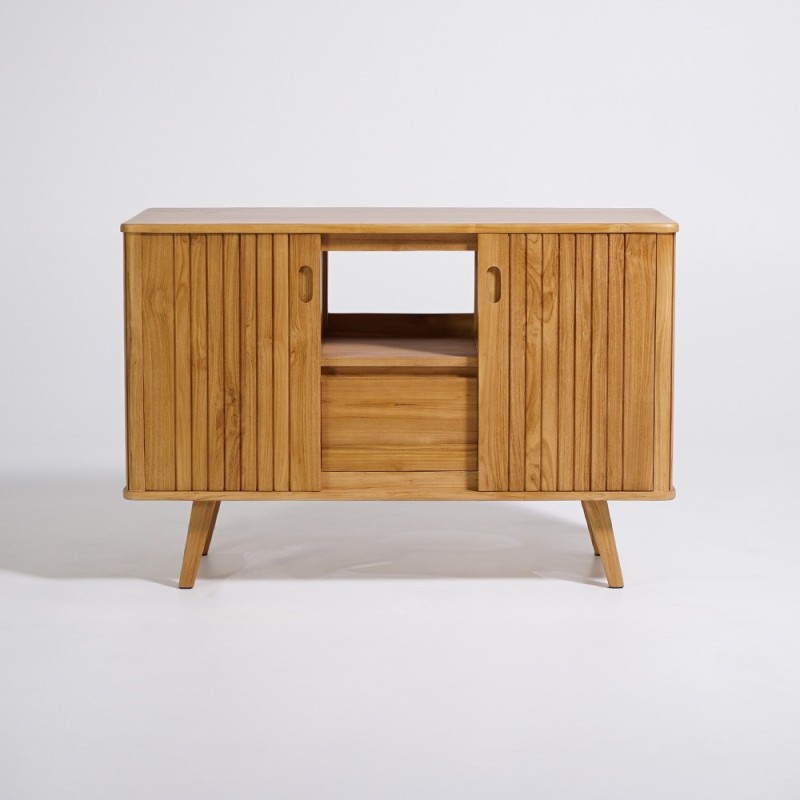 Meuble sous vasque en teck massif 120 cm - Neha