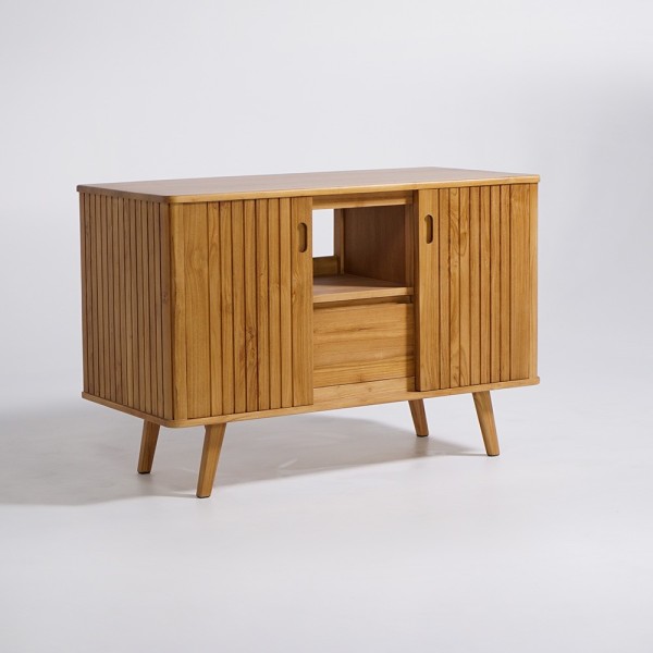 Meuble sous vasque en teck massif 120 cm - Neha