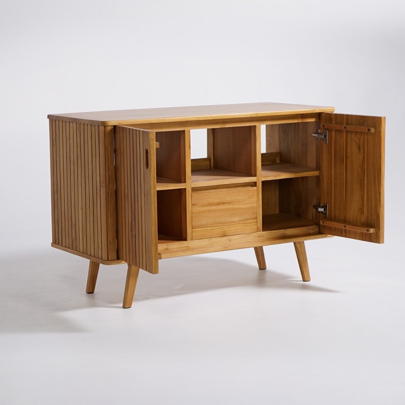 Meuble sous vasque en teck massif 120 cm - Neha