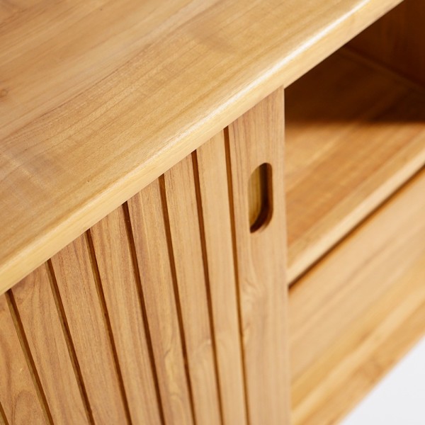Meuble sous vasque en teck massif 120 cm - Neha