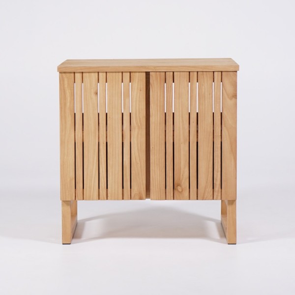 Meuble de salle de bain sous vasque en bois massif 80 cm - Satya
