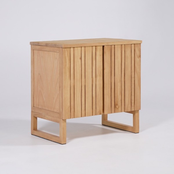 Meuble de salle de bain sous vasque en bois massif 80 cm - Satya