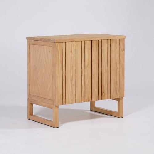 Meuble de salle de bain sous vasque en bois massif 80 cm - Satya
