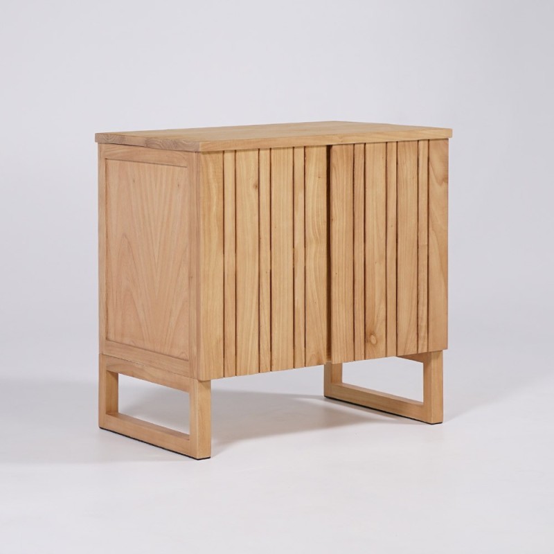 Meuble de salle de bain sous vasque en bois massif 80 cm - Satya