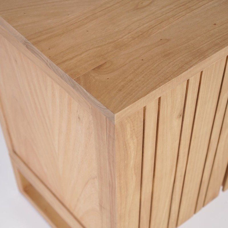 Meuble de salle de bain sous vasque en bois massif 80 cm - Satya