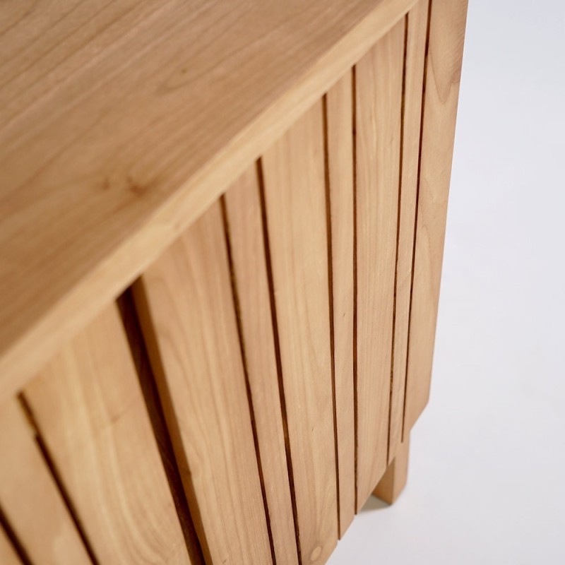 Meuble de salle de bain sous vasque en bois massif 80 cm - Satya