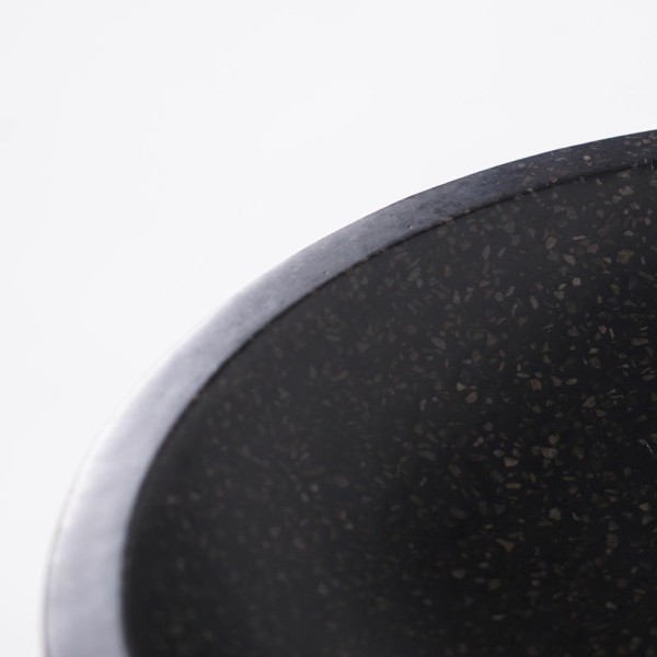 Vasque ronde en terrazzo noir diamètre 40 cm - Megha