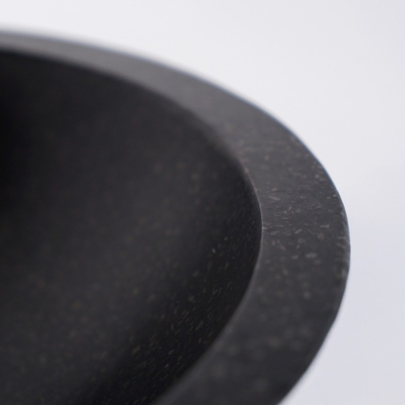 Vasque conique en terrazzo noir 45 cm x 45 cm - Mohini
