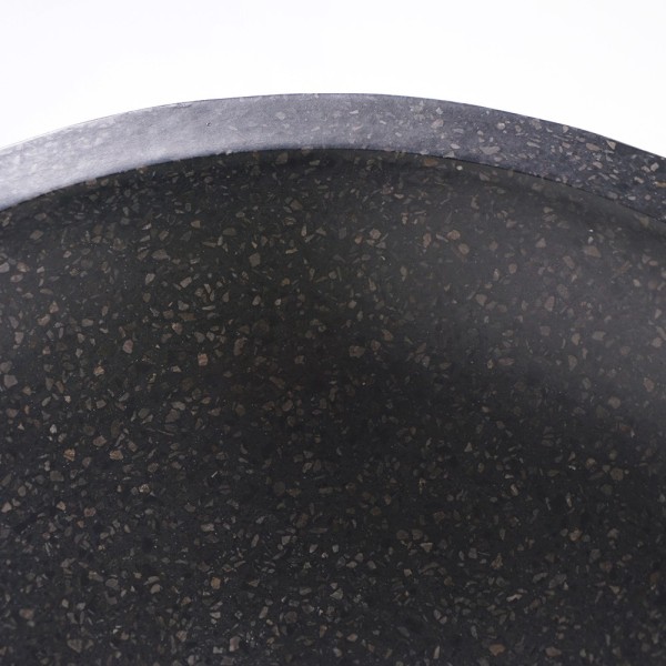 Vasque conique en terrazzo noir 45 cm x 45 cm - Mohini