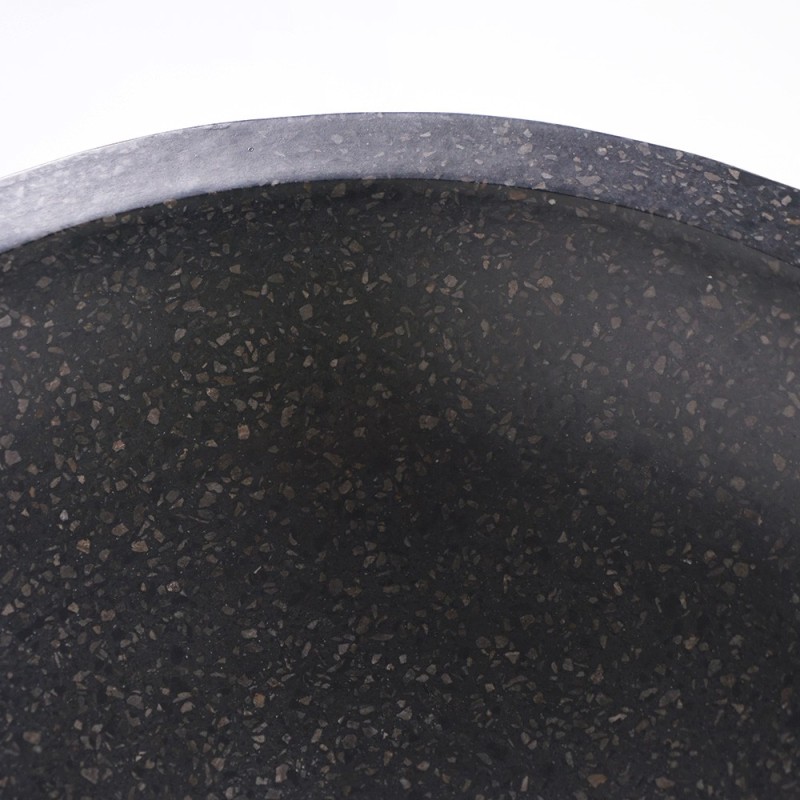 Vasque conique en terrazzo noir 45 cm x 45 cm - Mohini