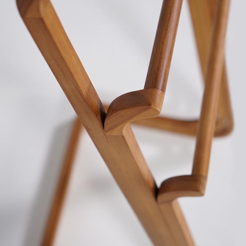 Porte serviettes en bois massif de teck - Kama