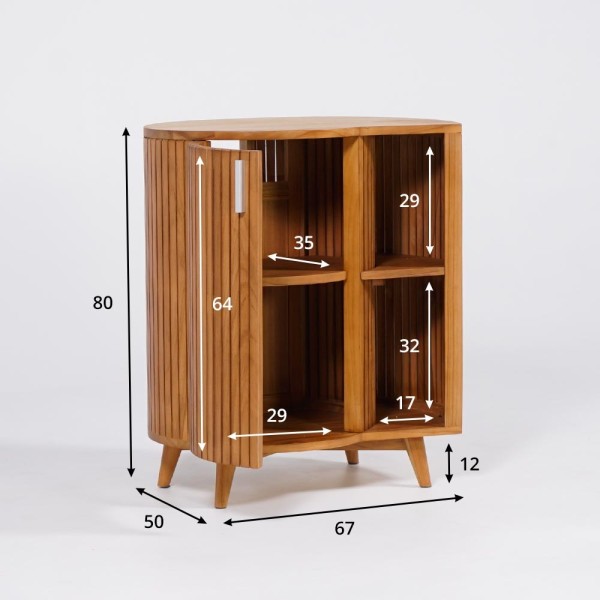 Meuble de salle de bain en teck massif - Leela