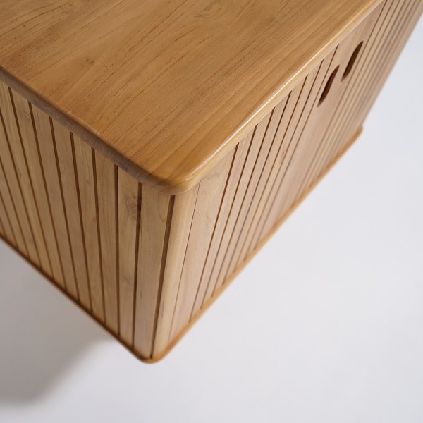Meuble sous vasque en teck massif 80 cm - Neha
