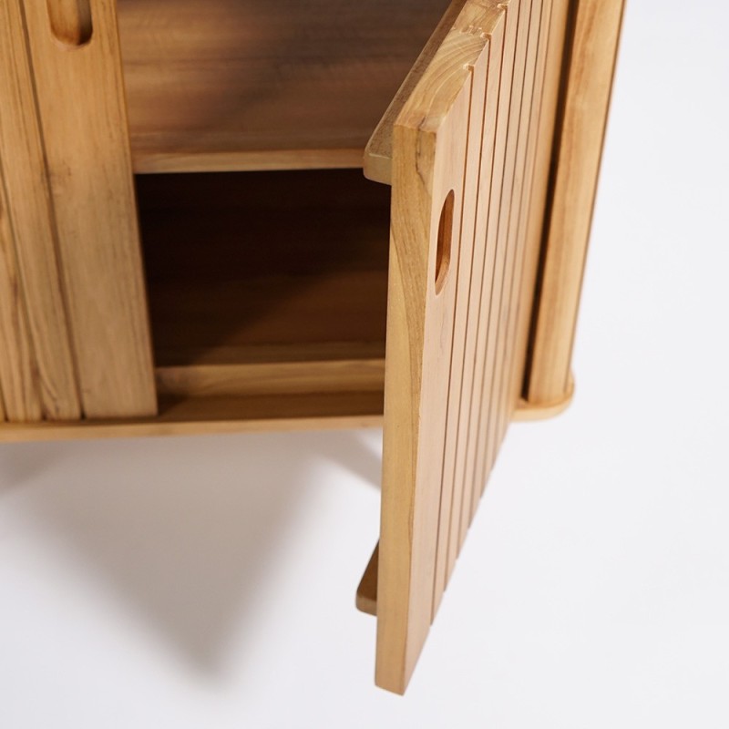 Meuble sous vasque en teck massif 80 cm - Neha