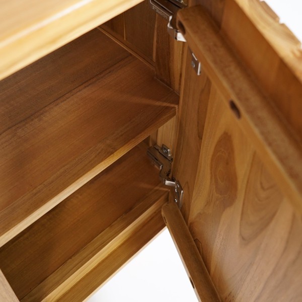 Meuble sous vasque en teck massif 80 cm - Neha