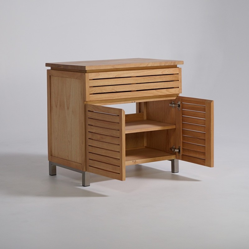 Meuble sous vasque en bois massif 80 cm - Reva