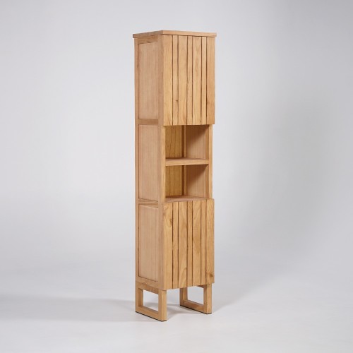 Colonne de salle de bain en bois massif à poser - Satya