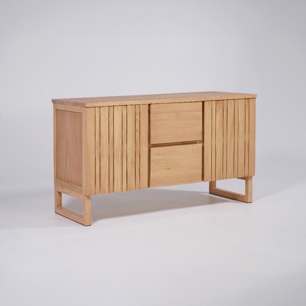 Meuble de salle de bain sous vasque en bois massif 140 cm - Satya
