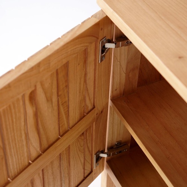 Meuble de salle de bain sous vasque en bois massif 140 cm - Satya