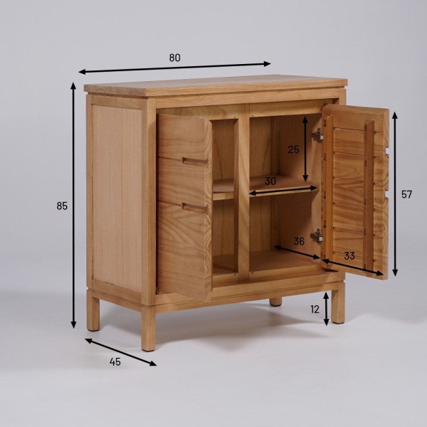 Buffet en bois massif 80 cm - Ashwini