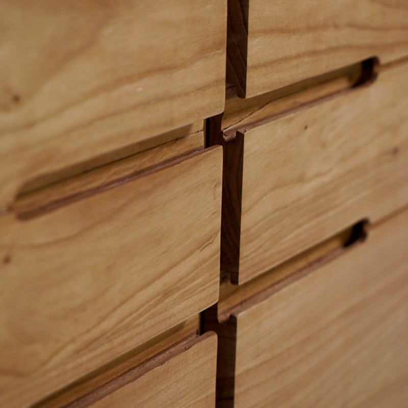 Meuble sous vasque en bois massif 80 cm - Ashwini