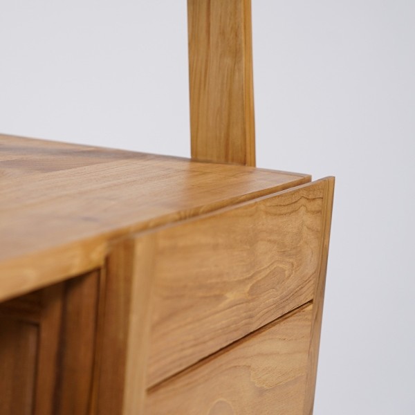 Meuble sous vasque en teck massif 120 cm - Nandini