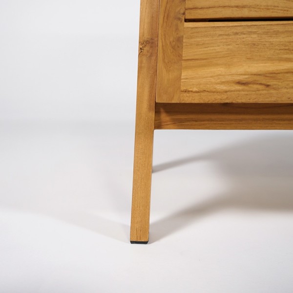 Meuble sous vasque en teck massif 120 cm - Nandini