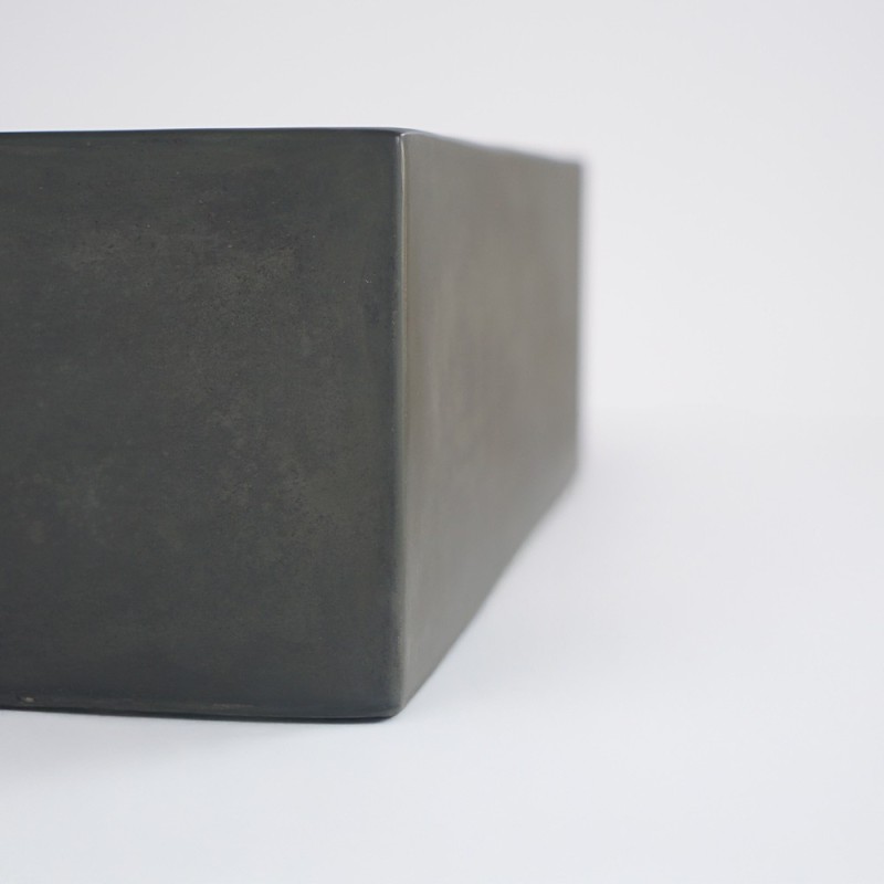 Vasque en béton rectangulaire - Vert cuivre - Slate Wave