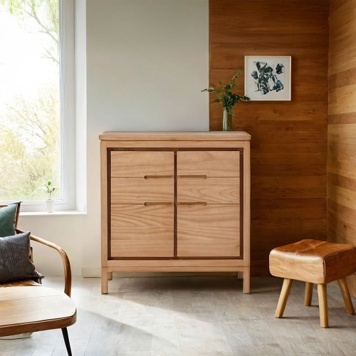 Buffet en bois massif 80 cm - Ashwini