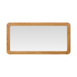 Miroir de salle de bain rectangulaire 140 cm x 70 cm avec bords arrondis