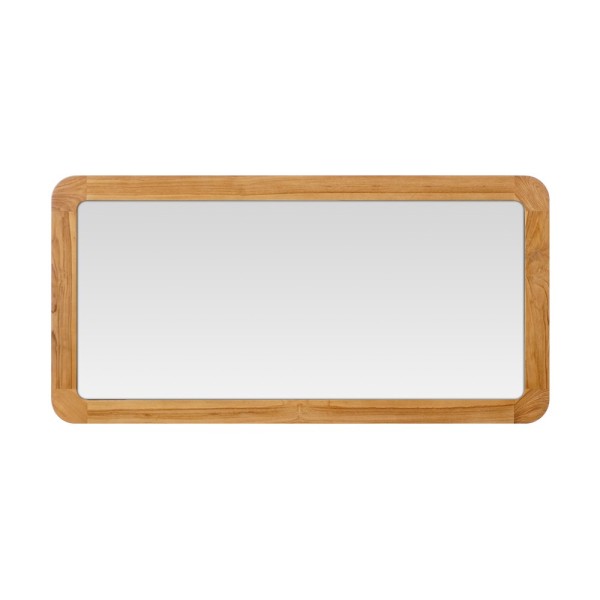 Miroir de salle de bain rectangulaire 140 cm x 70 cm avec bords arrondis
