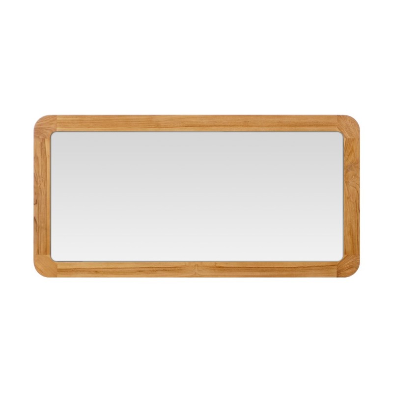 Miroir de salle de bain rectangulaire 140 cm x 70 cm avec bords arrondis