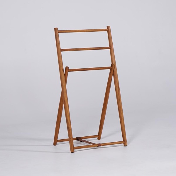 Porte serviettes en bois massif de teck - Cannella