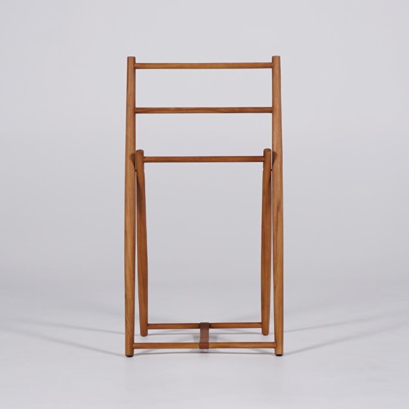 Porte serviettes en bois massif de teck - Cannella