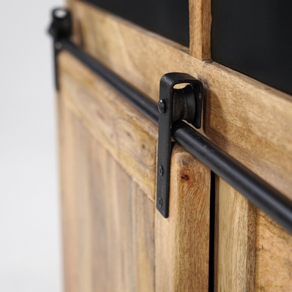 Buffet bois massif 200 cm avec portes coulissantes - Paris