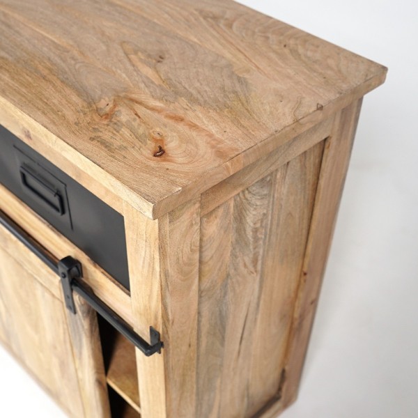 Buffet bois massif 200 cm avec portes coulissantes - Paris