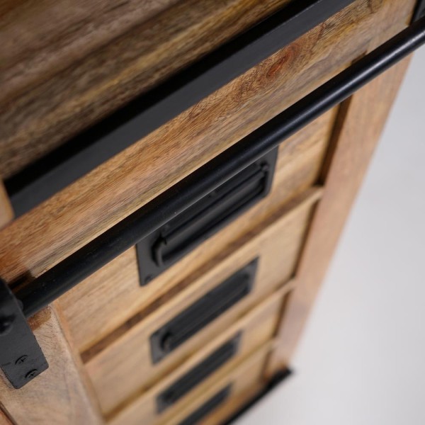 Armoire buffet bois massif et métal - Paris