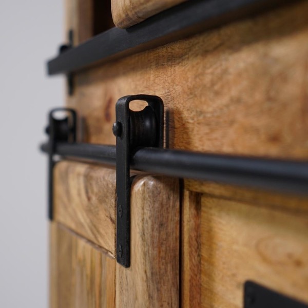 Armoire buffet bois massif et métal - Paris