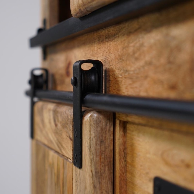Armoire buffet bois massif et métal - Paris