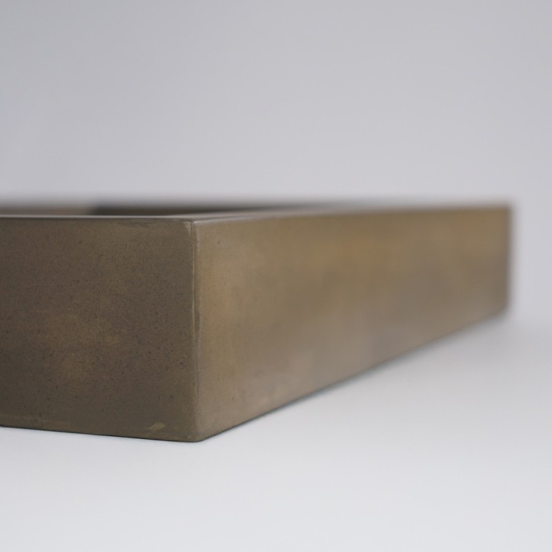 Vasque en béton rectangulaire couleur naturelle - Solidis