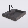 Vasque en béton rectangulaire anthracite profond - Solidis