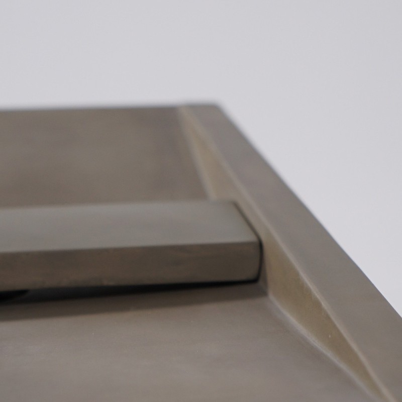 Double vasque en béton couleur naturelle - Cementis