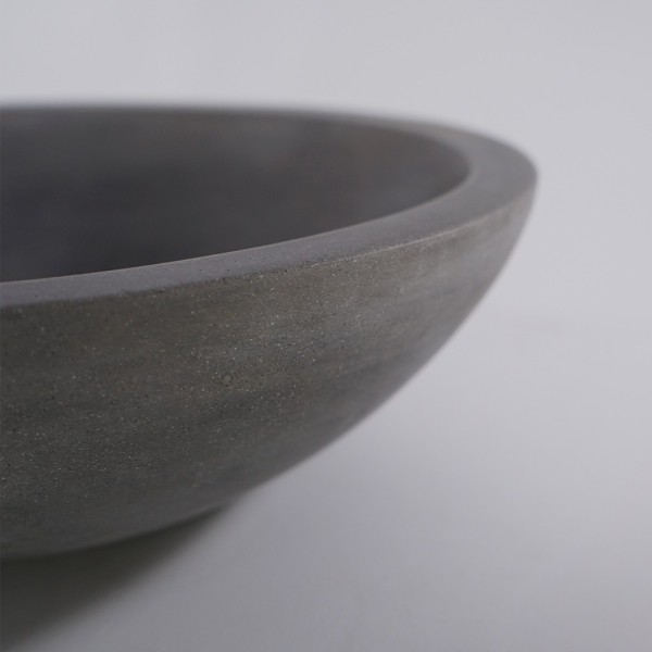 Vasque ronde en terrazzo gris diamètre 40 cm - Megha