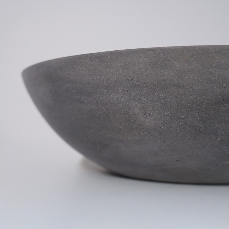 Vasque ronde en terrazzo gris diamètre 40 cm - Megha