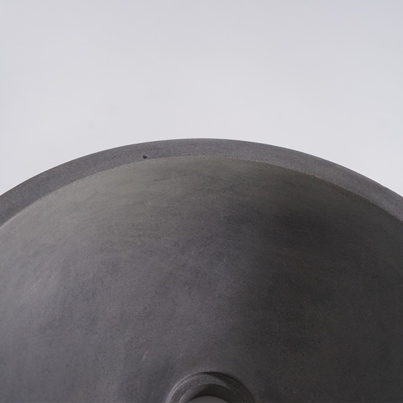 Vasque ronde en terrazzo gris diamètre 40 cm - Megha