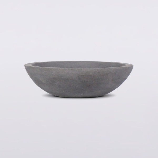 Vasque ronde en terrazzo gris diamètre 40 cm - Megha